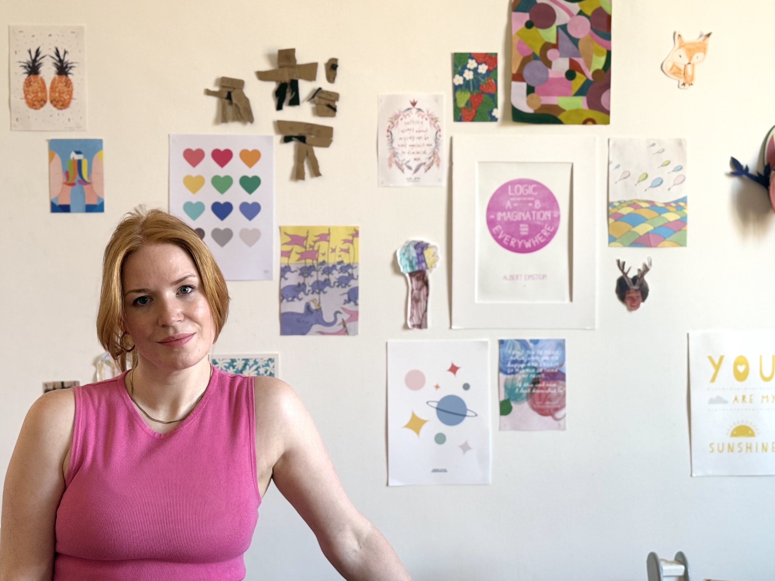 Amanda Playroom wall pink top